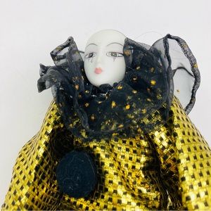 KINGSTATE HAND PAINTED CLOWN PORCELAIN DOLL